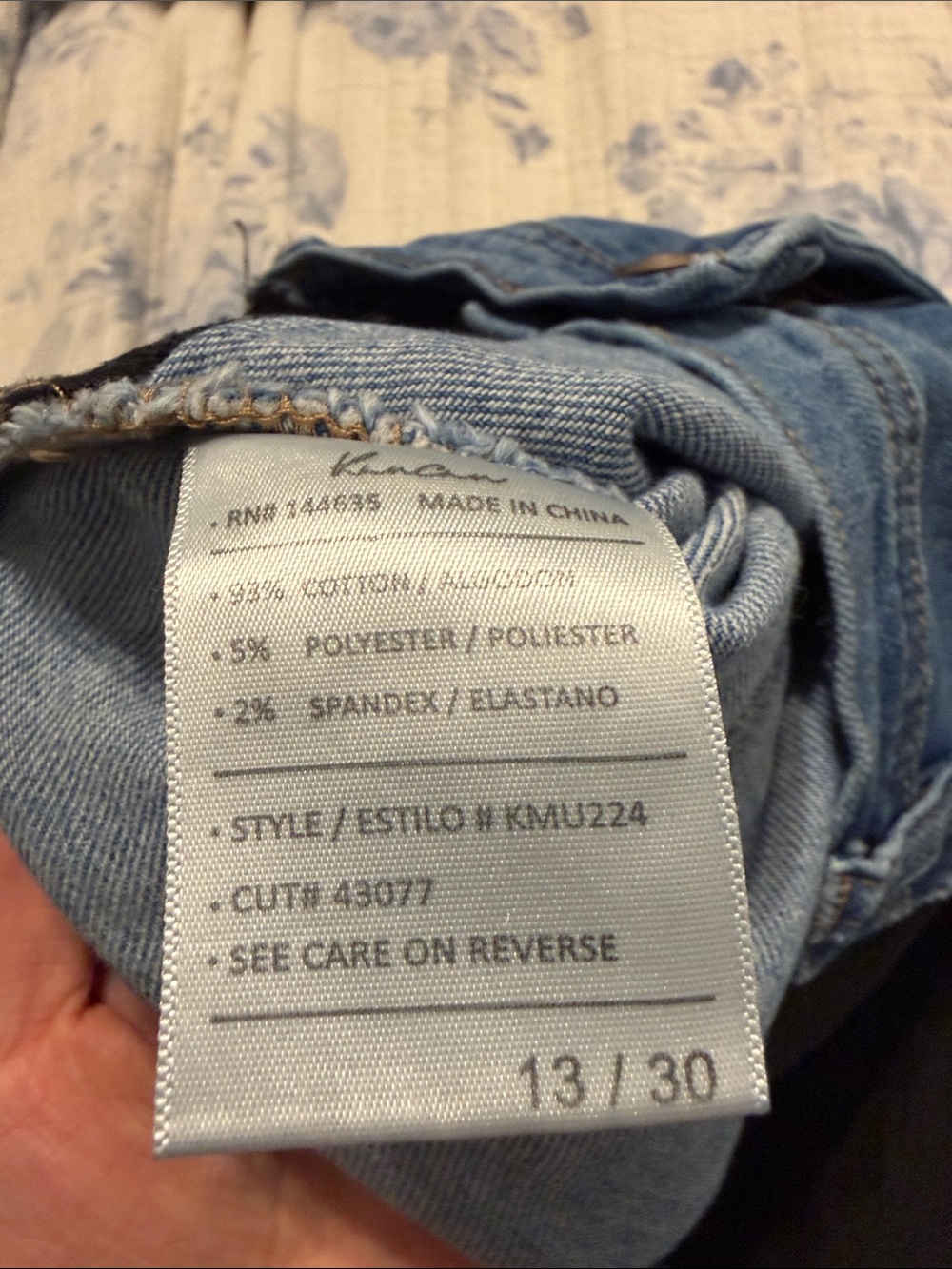 KanCanLight Blue Denim Maternity Bell Bottom Jeans - Picture 4 of 4